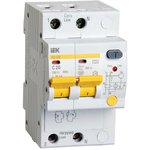 Выключатель автоматический дифференциального тока 2п C 20А 30мА тип A 4.5кА АД-12М IEK MAD12-2-020-C-030