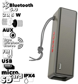 Bluetooth колонка HOCO HC3 Bounce BT5.0 2x5W AUX, TWS, FM, microSD, USB IPX4 (серая)