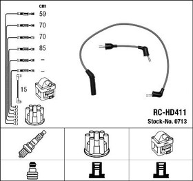 0713, RC-HD411 (0713) HYUNDAI Sonata 1.8-2.4i -98 к-т проводов