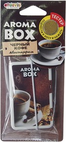 Фото 1/2 Ароматизатор подвесной картон высококапиллярный (кофе черный) Aroma Box FOUETTE