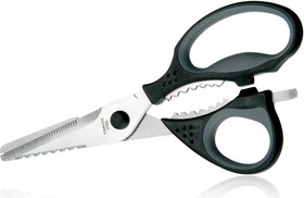 Фото 1/4 Кухонные ножницы , нержавеющая сталь, многофункциональные, рукоять пластик, силикон FC-419