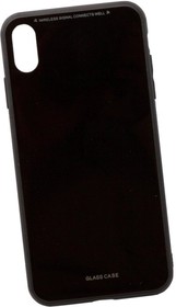 Фото 1/4 Чехол "LP" для iPhone Xs Max "Glass Case" (черное стекло/коробка)
