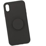 Чехол "LP" для iPhone Xs Max "PopSocket Case" (черная/коробка)
