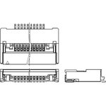 046288045000846+, FFC & FPC Connectors 45P ZIF, R/A, SMT ONE TOUCH FLIP LOCK