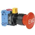 HW1B-V4F02-R-EMO-2, HW Series Twist Release Emergency Stop Push Button ...
