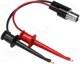 POM-3788, Измерительный провод, 60ВDC, Дл: 0,14м, черный и красный, Z: 50Ом