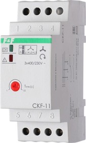 Фото 1/6 Реле контроля фаз для сетей с изолированной нейтралью CKF-11 (монтаж на DIN-рейке 35мм; регулировка задержки отключения; контроль чередовани