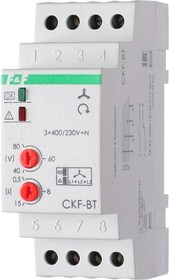 Фото 1/8 Реле контроля наличия и чередования фаз CKF-BT (монтаж на DIN-рейке 35мм; микропроцессорный; регулировка порога отключения и времени отключе