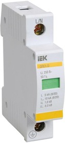 Фото 1/2 Ограничитель перенапряжения ОПС1-D 1P IEK MOP20-1-D