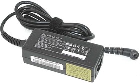 Фото 1/2 Блок питания (сетевой адаптер) OEM для ноутбуков Sony Vaio 19.5V 2.15A 42W 6.5x4.4 мм с иглой черный, с сетевым кабелем