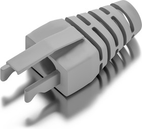 GCR-53348, GCR Колпачок для коннектора 8p8c RJ-45 5кат изолирующий серый (10шт) диаметр кабеля: 5.0-5.5 мм