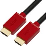 GCR-HM451-1.0m, GCR Кабель 1.0m HDMI 2.0, красные коннекторы, HDR 4:2:2 ...