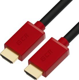 Фото 1/6 GCR-HM451-1.0m, GCR Кабель 1.0m HDMI 2.0, красные коннекторы, HDR 4:2:2, Ultra HD, 4K 60 fps 60Hz/5K*30Hz, 3D, AUDIO