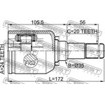 0111NDE120LH, ШРУС ВНУТРЕННИЙ ЛЕВЫЙ 24X35X20 0111-NDE120LH