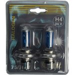 Лампа 24V H4 75/70W +50% P43t 5000К GANZ 2 шт. блистер GIP06055