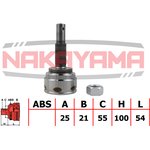 NJ802NY, ШРУС внешн. к-кт NISSAN ALMERA N16 (UKP) 03-06 (25x21x154x55)