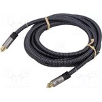 65306, Cable; Toslink plug,both sides; 3m; Plating: gold-plated; PVC