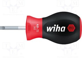 26966, Отвертка, плоская, Размер 6,5x1,2мм, Серия Stubby SoftFinish®