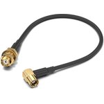 Coaxial cable, SMA jack (straight) to SMB plug (angled), 50 Ω, RG-174/U ...