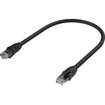 GCR-52951, GCR Патч-корд прямой 0.2m UTP кат.6, черный, 24 AWG, литой ...