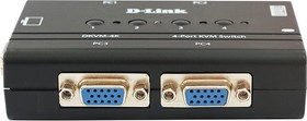 DL-DKVM-4K/B2B, Переключатель на 4 компьютера (2 кабеля 1,8м)