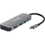 DL-DUB-2325/A1A, Концентратор с 2 портами USB 3.0, 1 портом USB Type-C ...