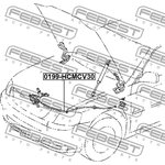 0199-HCMCV30, Трос привода открывания замка капота