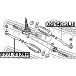 0221-K12LH, 0221-K12LH_наконечник рулевой левый!\ Nissan Note 06