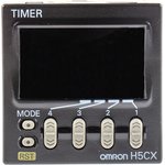 H5CX-L8D-N, H5CX Series Panel Mount Timer Relay, 12 → 24V ac/dc, 1-Contact ...