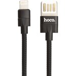 USB кабель HOCO U55 Outstanding Lightning 8-pin, 2.4А, 1.2м, нейлон (черный)