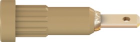 2 mm socket, flat plug connection, mounting Ø 4.9 mm, brown, 23.1011-27