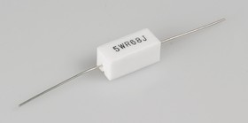 Фото 1/3 SQP 5 Вт 0.68 Ом, 5%, Резистор проволочный мощный (цементный)