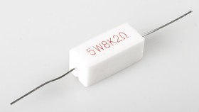 Фото 1/2 SQP 5 Вт 8.2 кОм, 5%, Резистор проволочный мощный (цементный)
