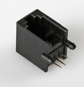 TJ1A-4P4C, Розетка RJ9 телефонная на плату тип 1A (OBSOLETE)