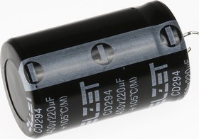ECAP (К50-35), 220 мкФ, 400 В, 105°C snap in, Конденсатор электролитический алюминиевый