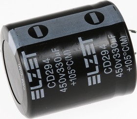 ECAP (К50-35), 330 мкФ, 450 В, 105°C snap in, Конденсатор электролитический алюминиевый