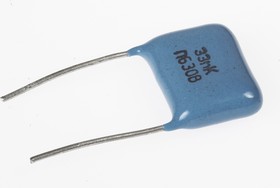 К73-17, 0.033 мкФ, 630 В, 10%, Конденсатор металлоплёночный