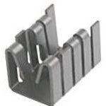 576802B00000G, Heat Sink Passive TO-220/TO-262 Clip Aluminum 27.3°C/W Black Anodized