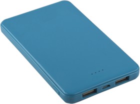 Универсальный внешний аккумулятор LP Li-Pol 5000mAh + 2 USB выхода 1А + 2,1А синий