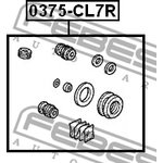 0375-CL7R, Ремкомплект суппорта HONDA Prelude заднего FEBEST