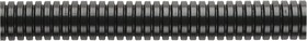 FPIHRL21B-50M, Corrugated Loom Tubing Conduit, 21mm Nominal Diameter, Nylon, Black