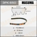 3PK-650, Ремень поликлиновой 3PK650 Masuma