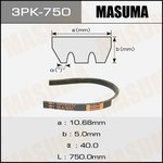 3PK-750, Ремень поликлиновой 3PK750 Masuma