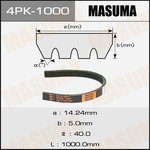 4PK-1000, Ремень поликлиновой 4PK1000 Masuma