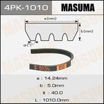 4PK-1010, Ремень поликлиновой 4PK1010 Masuma