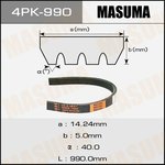 4PK-990, Ремень поликлиновой 4PK990 Masuma