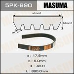 5PK-890, Ремень поликлиновой 5PK890 Masuma