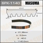 6PK-1140, Ремень поликлиновой 6PK1140 Masuma