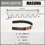 6PK-2075, Ремень поликлиновой 6PK2075 Masuma