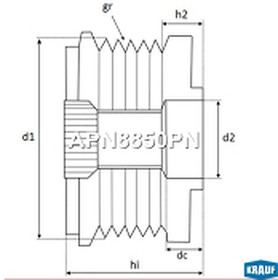 Фото 1/3 APN8850PN, Шкив обгонный генератора